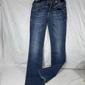 Miss Me‎ Womens Signature Slim Boot Denim Blue Jeans 27 USA. Missing Button